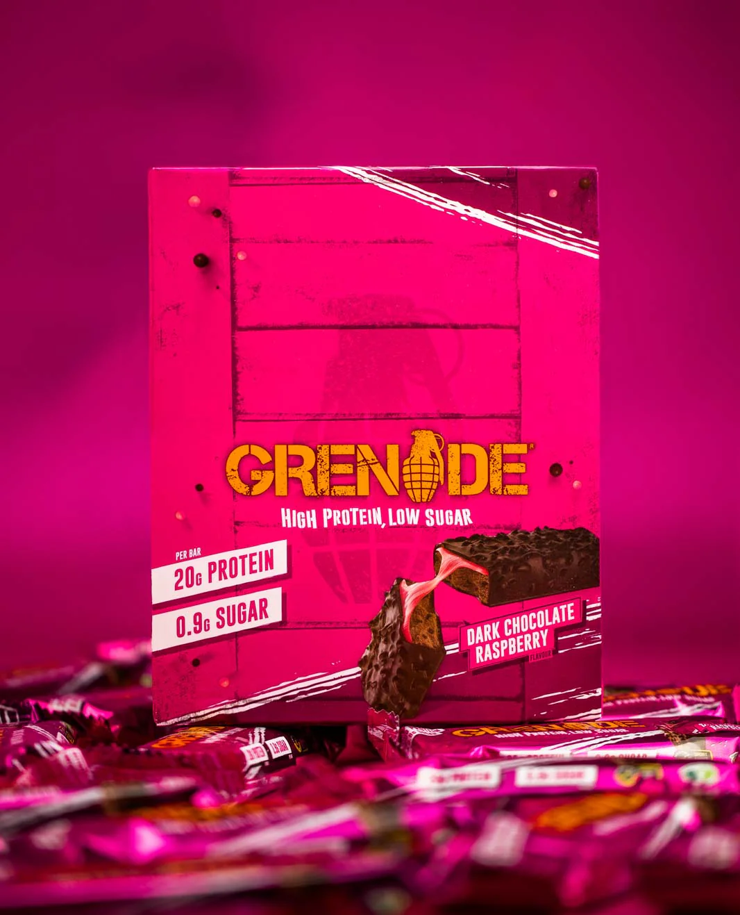 Dark Chocolate Raspberry Protein Bar - Image 3