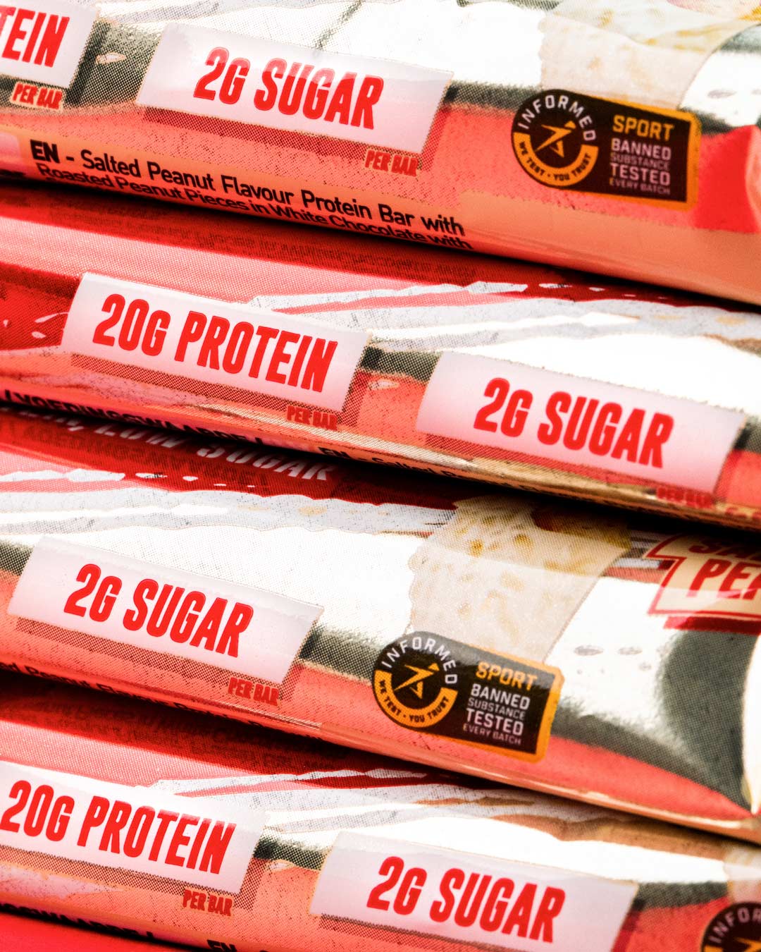 White Chocolate Salted Peanut Protein Bar  - BBE August - Image 3